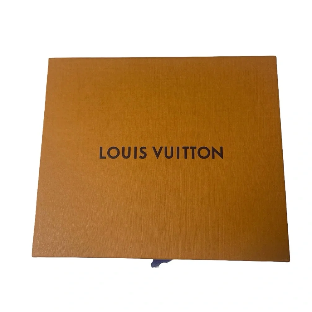 Louis Vuitton Drawer Gift Storage Empty Box Orange Navy Small 6” x 5” x 1 5/8”